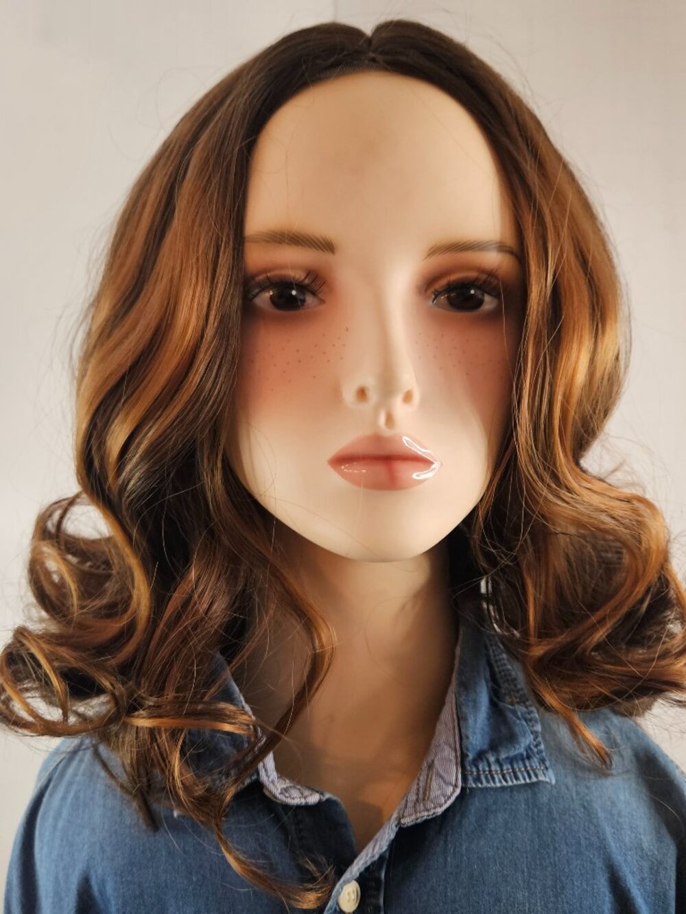Wavr Auburn Brown Ombre Shoulder-Length Lace Front Heat Resistant Synthetic Wig